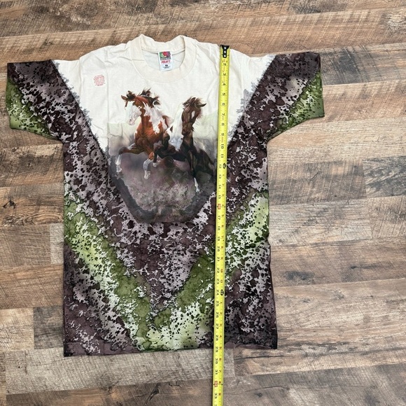 Vintage Tye-Dye Horse Graphic Tee Medium NWT - Picture 6 of 9